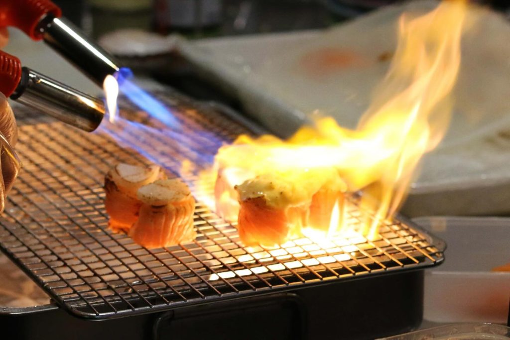 Restaurant interior showing interactive conveyor belt service